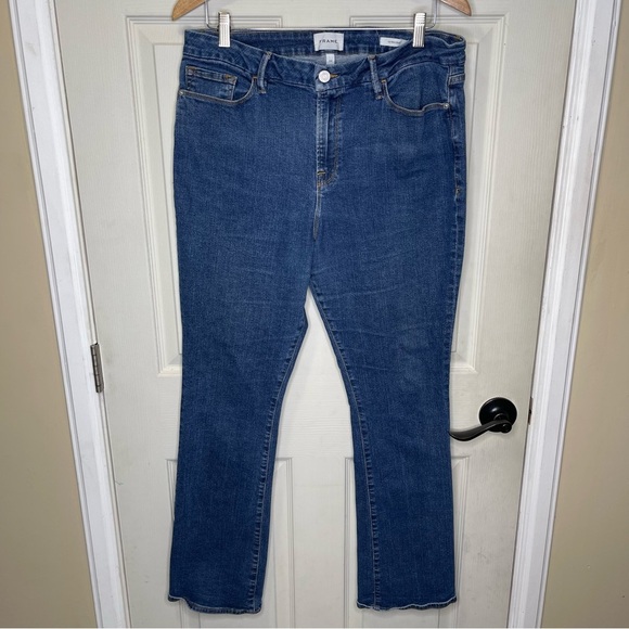 FRAME Jeans Womens Blue Le Mini Boot Medium
Wash Denim Sz 34 - Picture 1 of 10